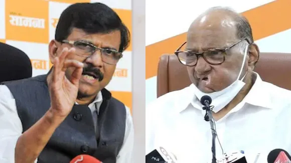 Sanjay Raut (L), Sharad Pawar (R)