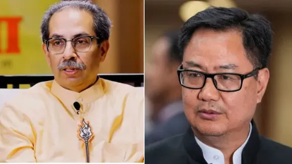 Uddhav Thackeray (L), Kiren Rjiju (R)