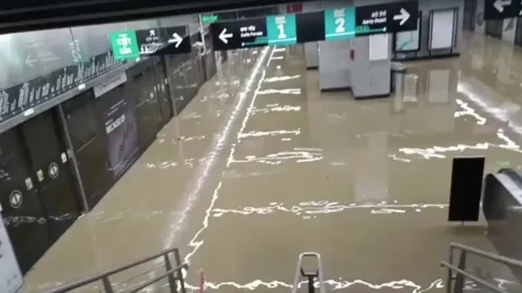 Mumbai Metro Station flooded MMRC