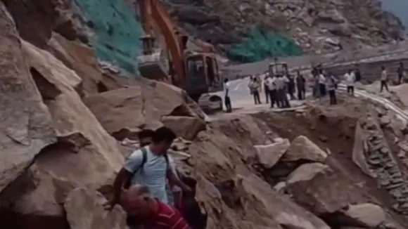 Massive landslide in Kishtwar