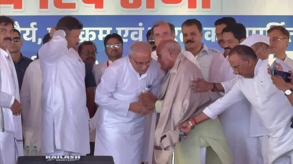 Bhupesh Baghel at the Jai Hind Yatra organised by the Congress in Jabalpur on Saturday, May 31, 2025.