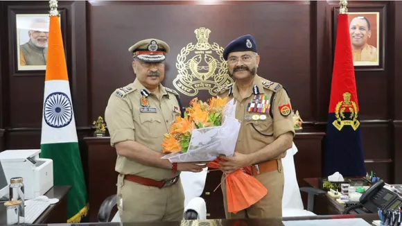 Rajeev Krishna takes charge as UP DGP from Prashant Kumar in Lucknow on Saturday, May 31, 2025.