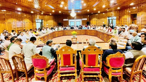Vikramaditya Singh holds meeting to discuss the road ahead for the Raja Virbhadra Singh Foundation in Shimla on Sunday, June 1, 2025.