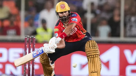 Punjab Kings' batter Shreyas Iyer plays a shot during IPL 2025 Qualifier 2 against Mumbai Indians at the Narendra Modi Stadium in Ahmedabad on Sunday, June 1, 2025