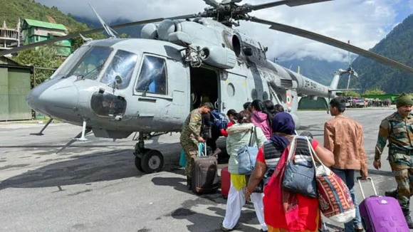 Helicopter evacuation in Sikkim