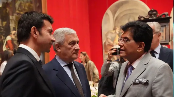 Piyush Goyal with Deputy Prime Minsiter of Italy