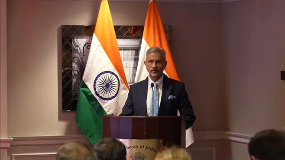 EAM Jaishankar ddresses the Indian Community representatives from Belgium and Luxembourg. 