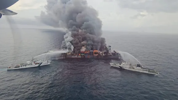 Singapore Cargo Ship Fire Kerala