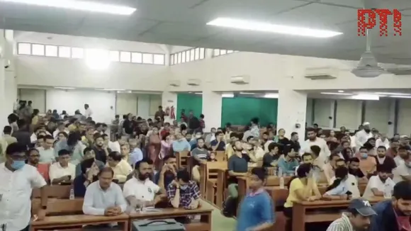 DNA samples of victims' family members being taken at BJ Medical College in Ahmedabad on Thursday, June 12, 2025.
