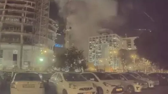Damaged Israeli Defence Ministry headquarters in Tel Aviv on Saturday, June 14, 2025.
