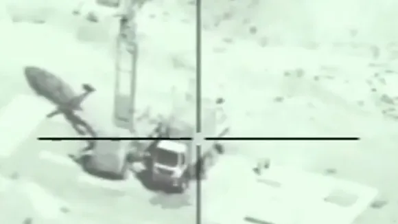 iranian missile launcher bombed