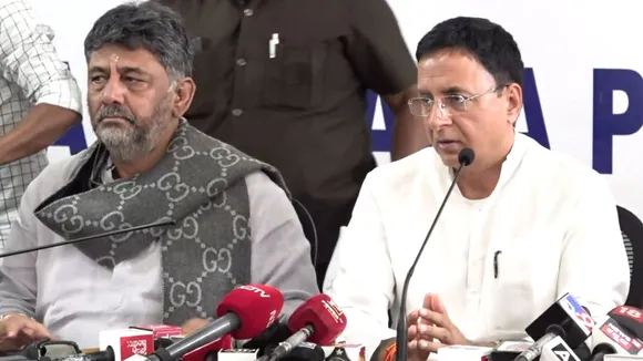D K Shivakumar Randeep Singh Surjewala Karnataka Congress