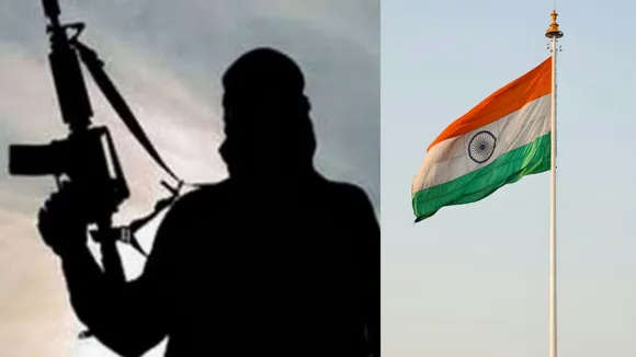 Indian flag terrorist