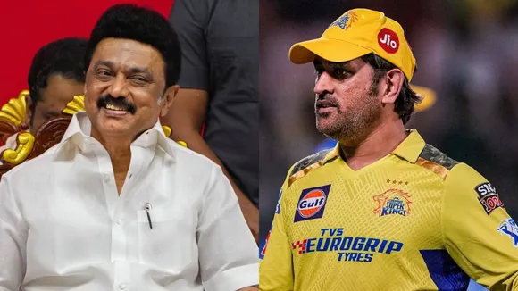M K Stalin MS Dhoni