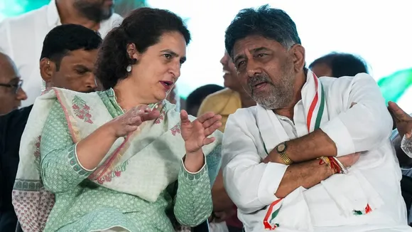 D K Shivakumar Priyanka Gandhi
