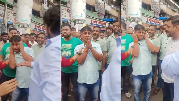 auto-rikshaw driver beaten by Shiv Sena UBT workers
