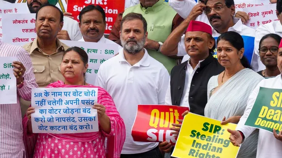 Bihar SIR protest Rahul Gandhi Akhilesh Yadav