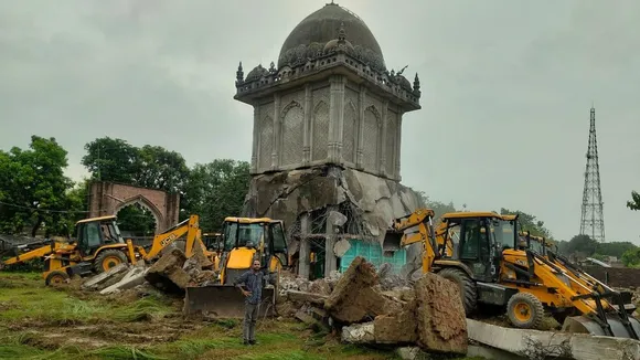 Illegal Mazar demolished in Uttar Pradesh's Shravasti