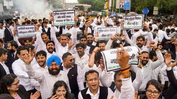 Lawyers strike in Delhi