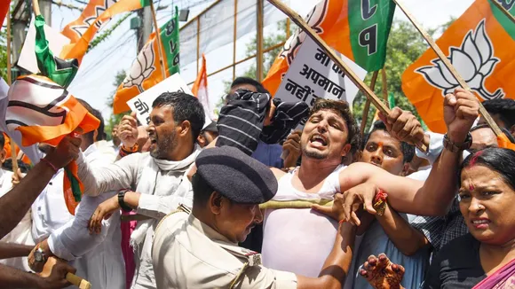 BJP Patna Protest