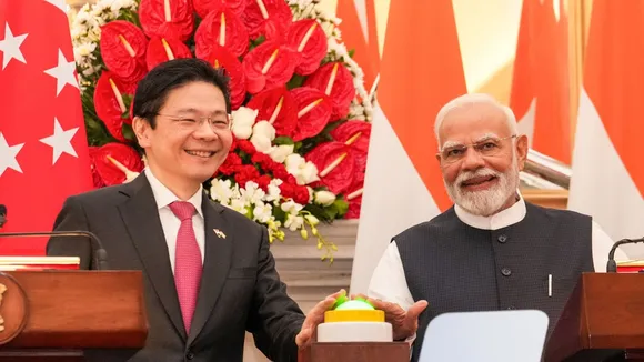 Narendra Modi Lawrence Wong India Singapore