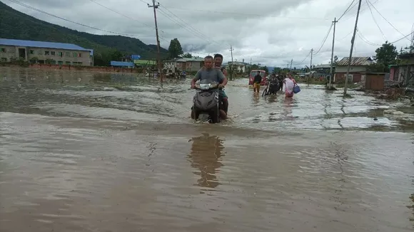 Manipur Rains Manipur River overflow Iril Wangjing Thoubal Imphal