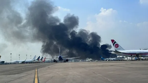 Dhaka international airport fire