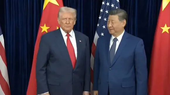 Donald Trump and Xi Jinping in Bushan on Thursday, October 30, 2025.