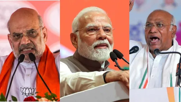 Amit Shah Narendra Modi Mallikarjun Kharge