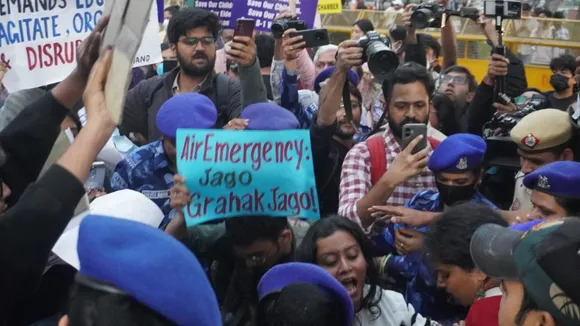 delhi pollution protest