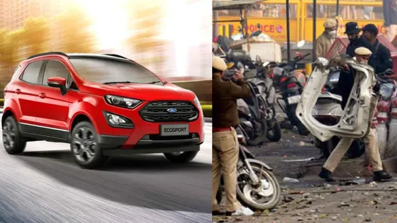 Red Ford EcoSport Delhi Blast Red Fort