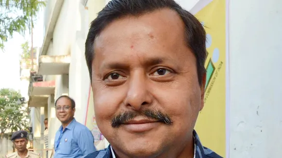 In this Thursday, Nov. 6, 2025 file photo, then BJP candidate Nitin Nabin casts vote during the Bihar Assembly elections, in Patna.