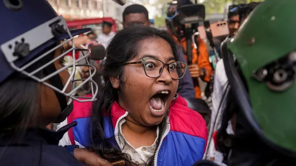 Protest Outside Bangladesh Deputy High Commission in Kolkata