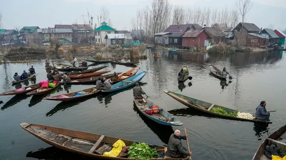 Dal Lake freezes Srinagar Weather Jammu and Kashmir Winters