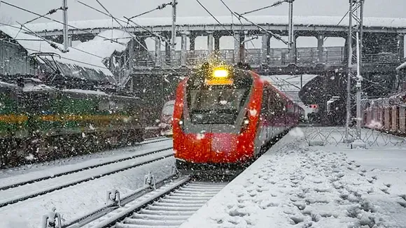 Vande Bharat Snowfall Katra Railway Station Srinagar Snowfall Jammu And Kashmir Snowfall