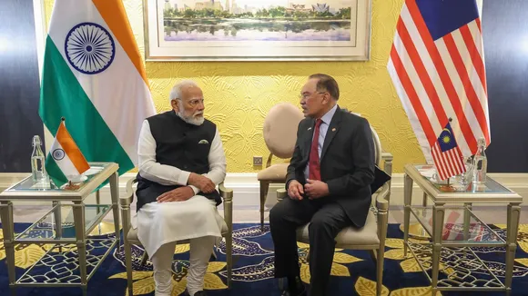 Narendra Modi during a meeting with Malaysian Prime Minister Anwar Ibrahim, in Kuala Lumpur, Malaysia, on Sunday, Feb 8, 2026.