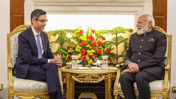 Narendra Modi meets Sundar Pichai
