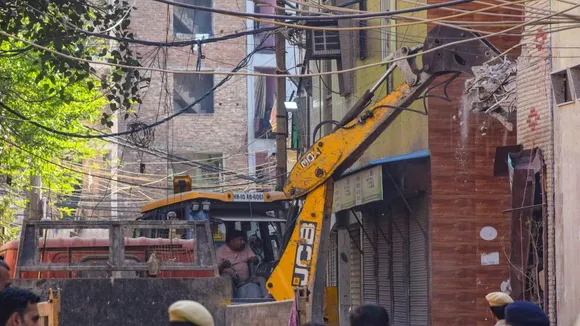 Uttam Nagar Holi Clash Demolition