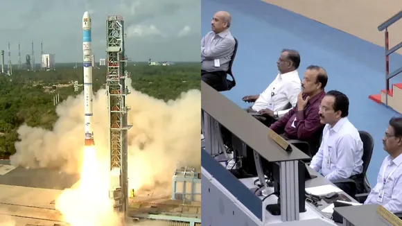ISRO Chief S Somanath during the launch of SSLV-D3-EOS-08 mission at the Satish Dhawan Space Centre, in Sriharikota, Andra Pradesh, Friday, Aug 16, 2024.