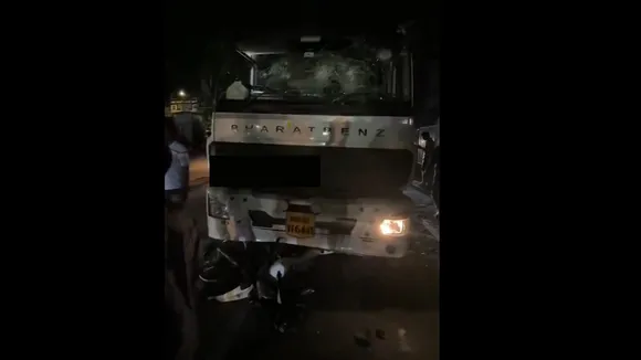 Two engineering students riding a motorbike were killed after a truck knocked them down in Maharashtra's Pune city, police said on Tuesday