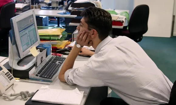 Slouching Office Employment White Collor Job IT Sector