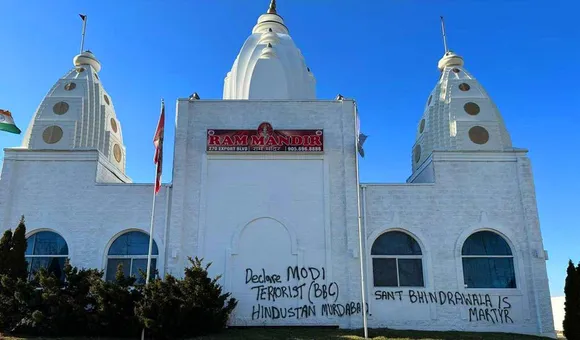 Ram Mandir in Mississauga Canada Khalistan