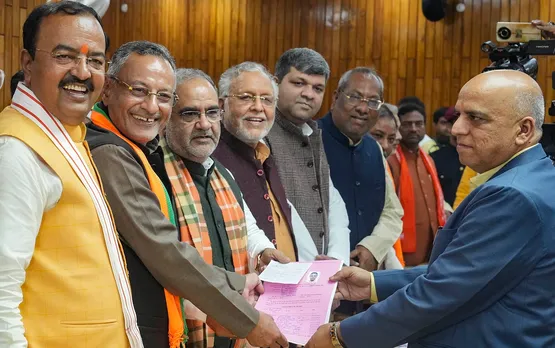 BJP candidate Sanjay Seth files his nomination papers for the Rajya Sabha elections