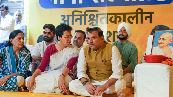 Delhi minister and AAP leader Atishi Singh during her indefinite hunger strike to press on her demand for getting 100 million gallons of water per day from Haryana amid the ongoing water crisis in the national capital, in New Delhi, Friday, June 21, 2024.