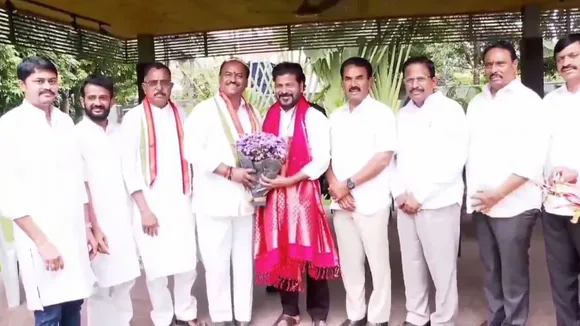 BRS Two Times MLA Bandla Krishna Mohan Reddy joined the Congress Party presence of Telangana CM Revanth Reddy