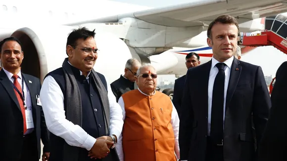 Emmanuel Macron Bhajan Lal Sharma Jaipur
