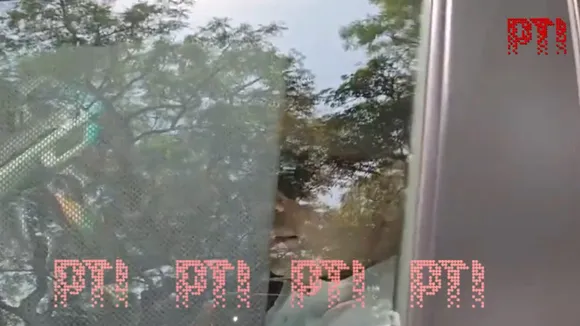 AAP MP Raghav Chadha arrives at Delhi CM Arvind Kejriwal’s residence.