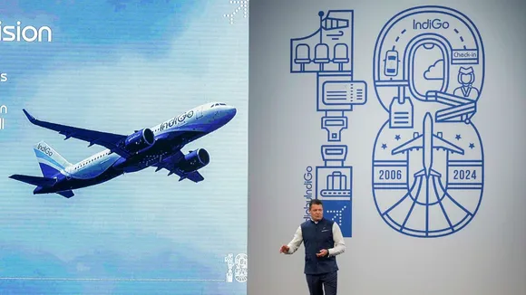 IndiGo CEO Pieter Elbers during its 18th anniversary function, at Bharat Mandapam in New Delhi, Monday, Aug. 5, 2024