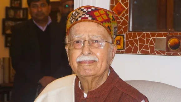 In this Saturday, Feb. 3, 2024 file photo, former deputy prime minister and veteran BJP leader LK Advani at his residence, in New Delhi.