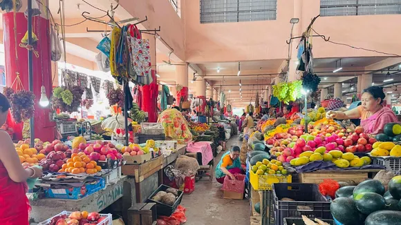 Traders at the world's only women-run market 'Ima Keithel' in violence-hit Manipur